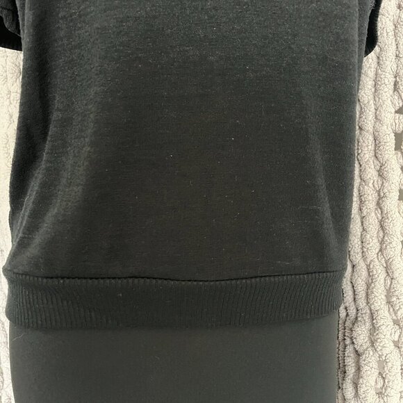 Gap Classic Black Knit Henley Short Sleeve Size M - Picture 4 of 9